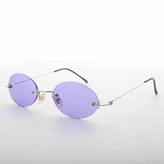 Rimless Micro Vintage 90s Sunglasses - Piper - Etsy display picture 2
