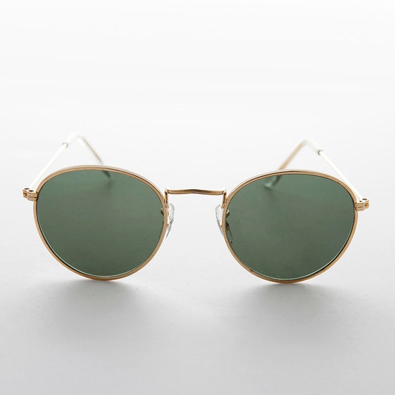 Round Gold Vintage Sunglasses -Julian