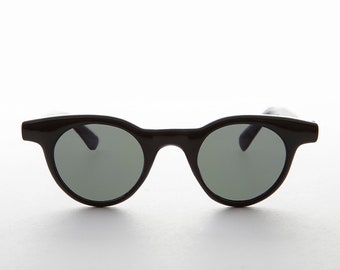 Small Round Horn Rim Vintage Sunglasses - Sydney 1