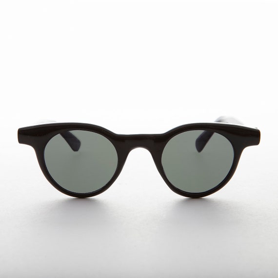 Small Round Horn Rim Vintage Sunglasses - Sydney 1 - image 3