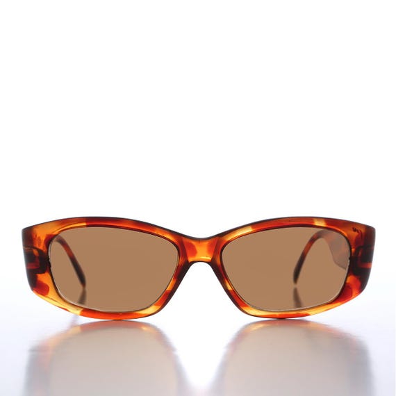 90s Bold Rectangular Wrap Style Sunglass - Sevan - image 3