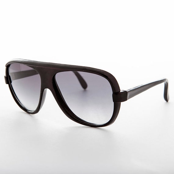 80s Super Retro Flat Top Frame Aviator Style Sunglasses MATTE DARK Smoke Lens 80s Super Retro Flat Top Frame Aviator Style Sunglasses MATTE DARK Smoke Lens