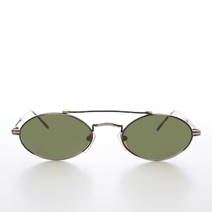 Lunettes de soleil ovales gothiques pilotes vintage des années 90 - Clin d'oeil