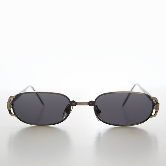 Small Rectangle Unisex Vintage Sunglasses -Syds - image 1