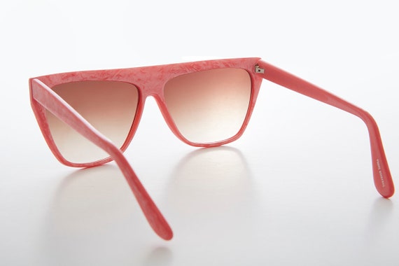 Colorful 80s Flat Top Sunglass - Taffy - image 3