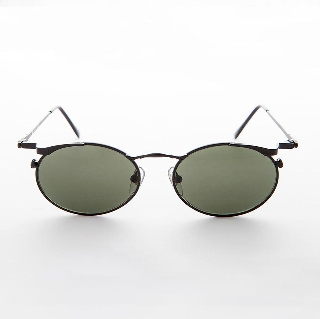 Techie Futuristic Oval Vintage 90s Sunglasses - Dieselgoth - Etsy