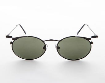Techie Futuristic Oval Vintage 90s Sunglasses - Dieselgoth