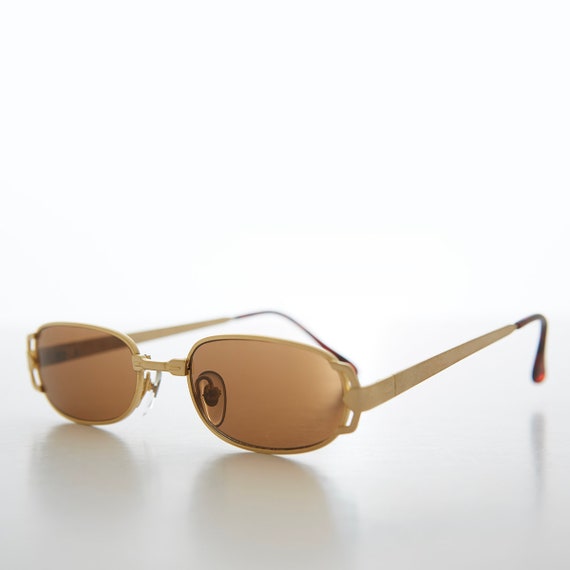 Small Rectangle Unisex Vintage Sunglasses -Syds - image 4