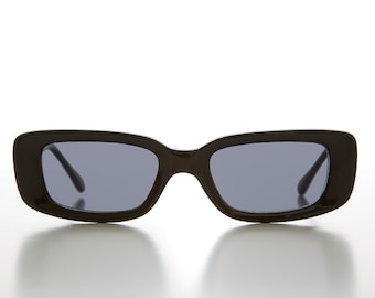 Mod Rectangular Beatnik Vintage 90s Sunglass - Java