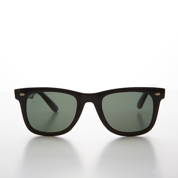 Black Classic Horn Rim Vintage Deadstock Sunglasses - Campbell 2