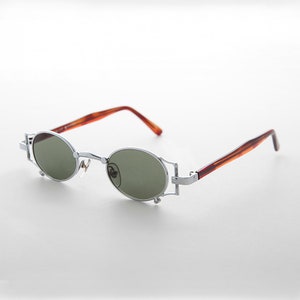 small oval steampunk vintage 90s sunglasses