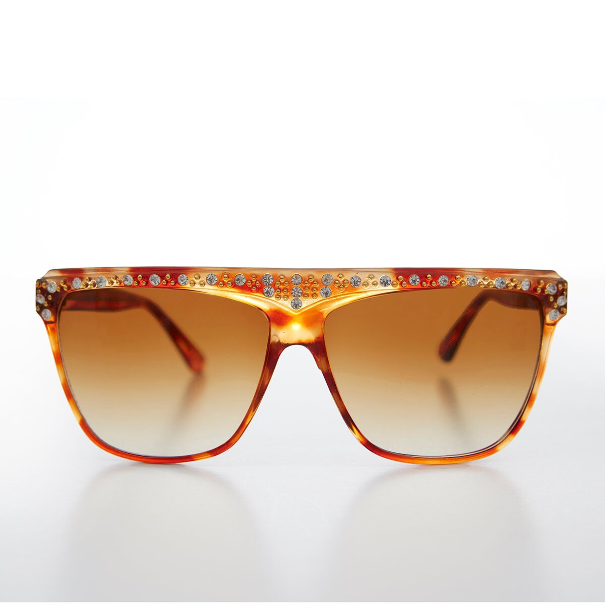 Rhinestone flat top sunglasses on sale
