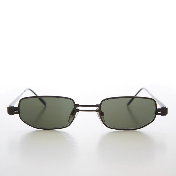 Rectangular Punk Micro Metal Sunglasses - Hitch - image 6