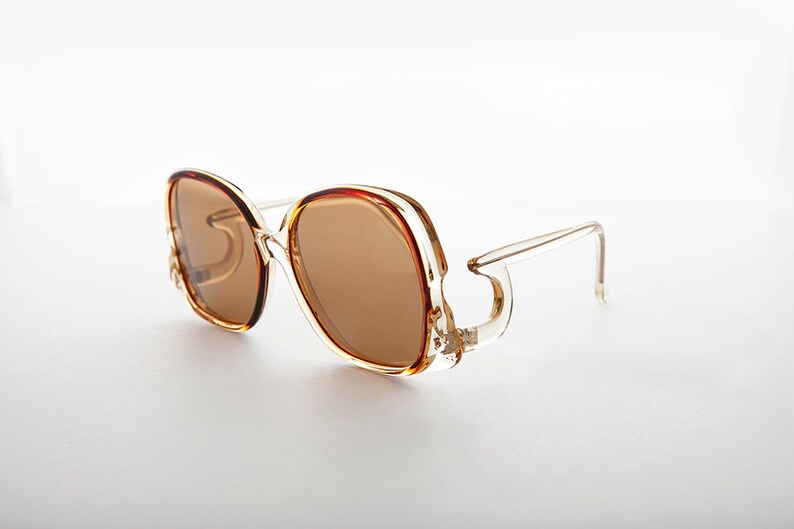 Oversized Square Boho Vintage Polarized Sunglasses Glass Lens Clear//Black-Jackie