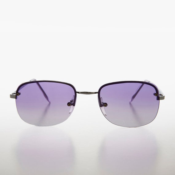 Tinted Rimless Y2k Vintage Sunglasses - June - image 2