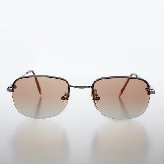 Tinted Rimless Y2k Vintage Sunglasses - June - image 4