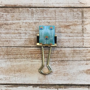 Peacock Feather Pen Loop Holder Clip - Travelers Notebook- Planner- Planner Clip- Paper Clip- Journal