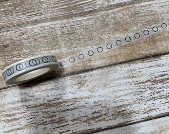 Rollo de cinta Washi / Círculo Funcional / Minimalista Washi Tape / Washi / Washi Tape / Planner Tape / Planner Accessories/ Planner Stickers