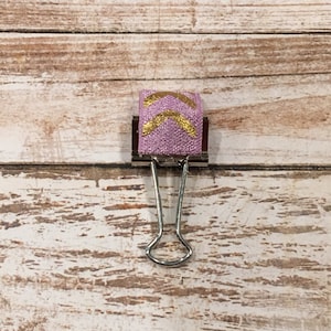 Purple and Gold Arrows Elastic Pen Loop Holder- Travelers Notebook- Planner- Planner Clip- Paper Clip- Journal