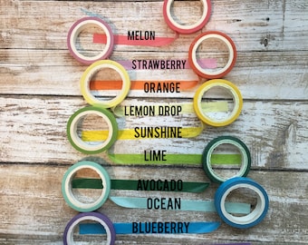 Washi Tape Roll | Solid Color Washi| Thin Strip Washi | Washi Tape| Washi | Washi Tape | Planner Tape| Planner Accessories| Planner Stickers