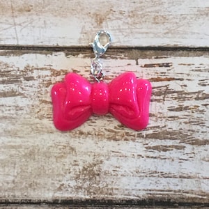Hot Pink Cute Bow Planner Charm | Planner Accessory| Planner| Charm| Filofax|Happy Planner|Kikki K|Gillio|Travelers Notebook
