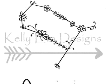 IMPRESIÓN DIGITAL Gemini Constelación Floral Arte Digital / Diseño de Tatuajes / Planner Art / Arte mural / Arte en blanco y negro / Astrología / Galaxia