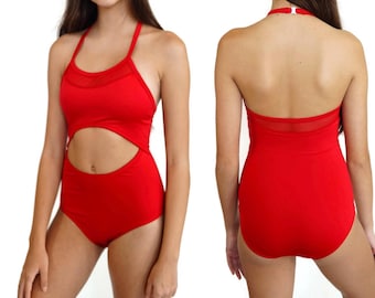 LEOTARD Perfect fitting leotards  (black and red) extra small-Adult large, dance leotard, one piece, ballet, ballerina