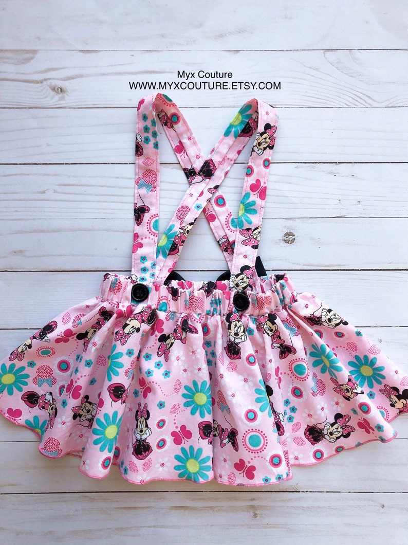 minnie mouse suspender dress