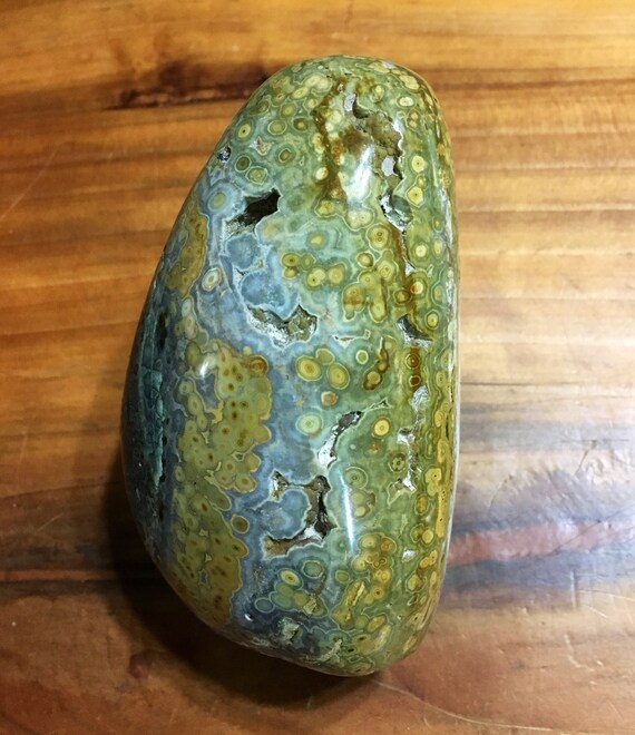 Rare Ocean Jasper Orbicular Jasper with Druzy Quartz Free Form Etsy
