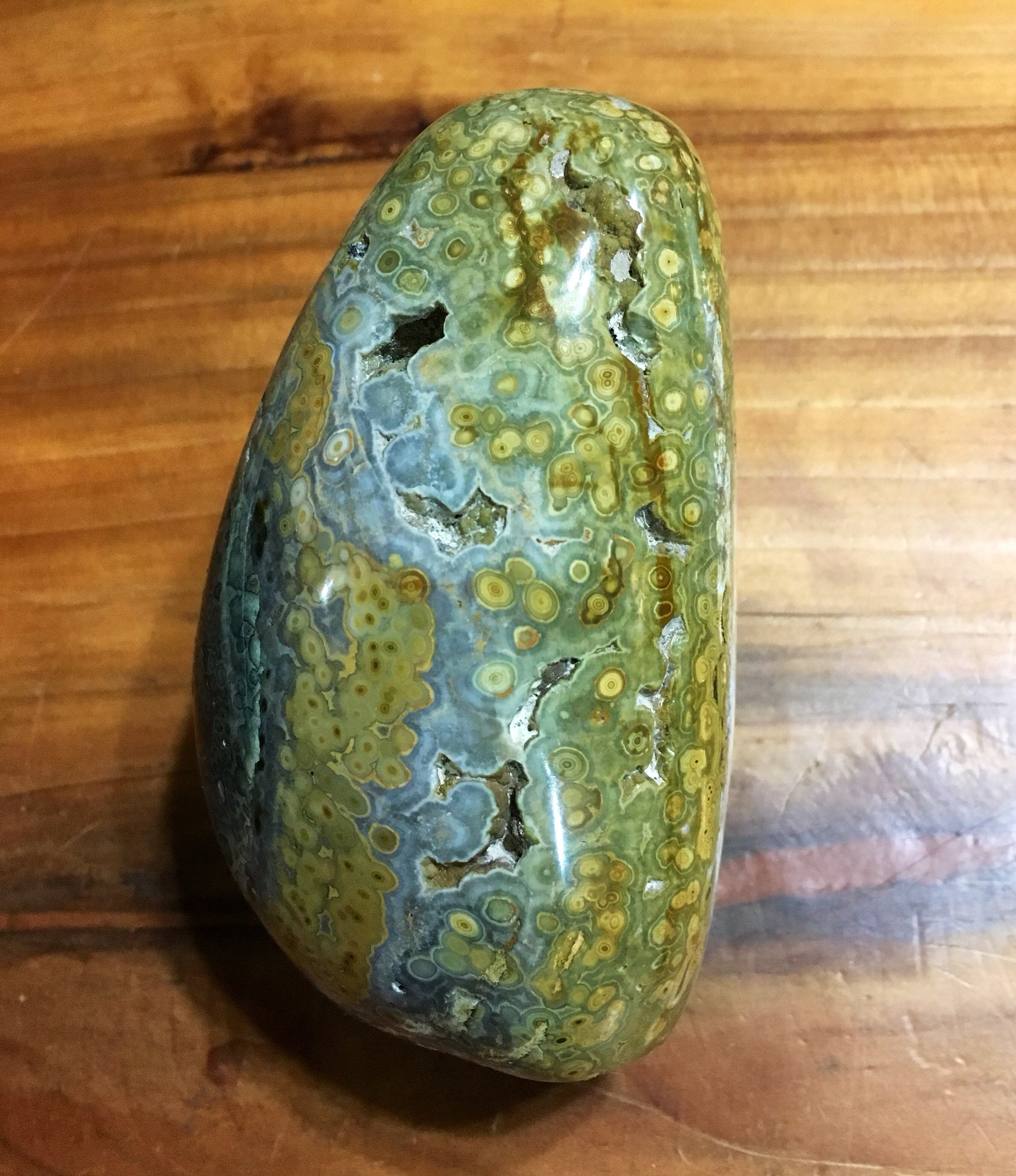 Rare Ocean Jasper Orbicular Jasper with Druzy Quartz Free Form Etsy