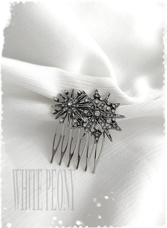 Snowflake Bridal Hair Comb - Silver Crystal Headpiece Snowflake Crystal Bridal Headband – Winter Wedding Hair  main image 4