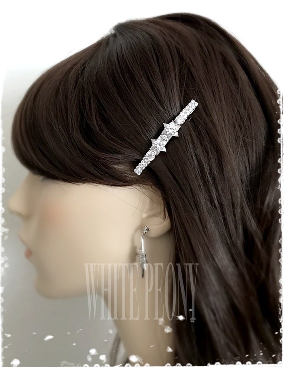 1920s Art Deco Inspired Crystal Wedding Hair Pin-aaa Cubic  display picture 3