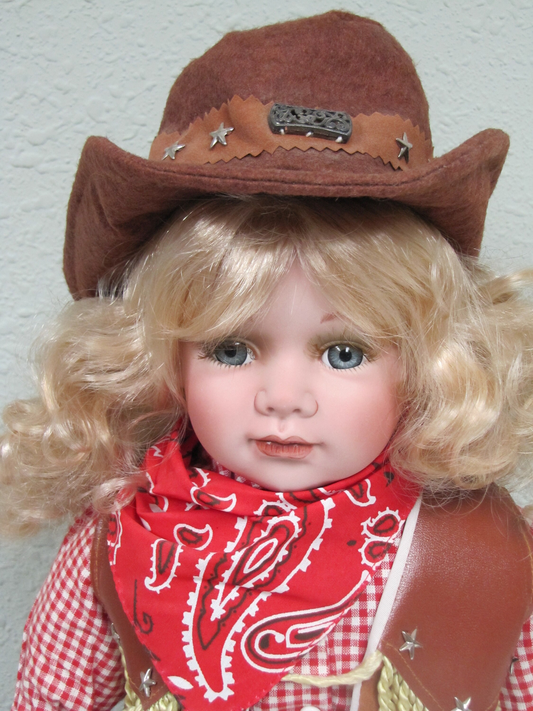 cowgirl porcelain doll