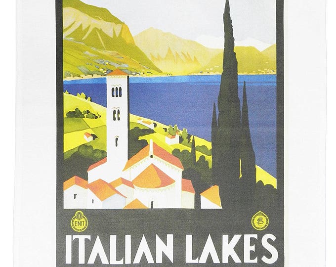 Retro Style Travel Poster Large Cotton Tea Towel Visit Iceland