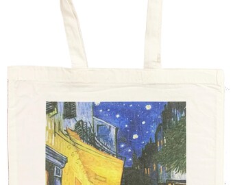 Café Terrace at Night – Art Tote Bag | Van Gogh Cotton Shopper