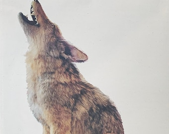 The Barking Wolf - Unbleached Natural Cotton Tea Towel