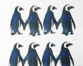 Best of Friends Penguin Cotton Tea Towe1