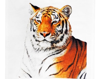 The Original Tiger Large Cotton Tea Towel By Half a Donkey