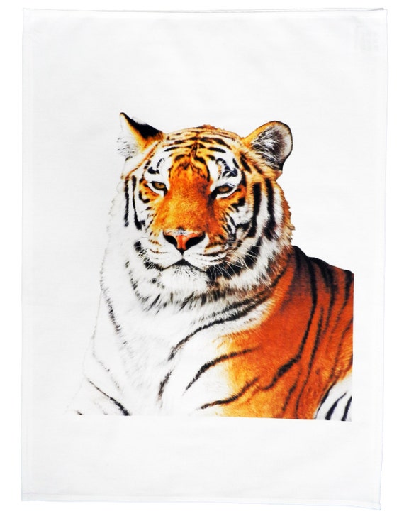 The Original Tiger Large Cotton Tea Towel By Half a Donkey