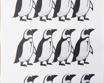 Antarctic Penguin Large Cotton Tea Towel
