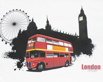 Iconic London - Large Cotton Tea Towel