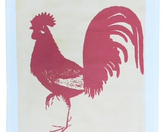 Cock of the Walk - Vintage Style Large Cotton Tea Towel