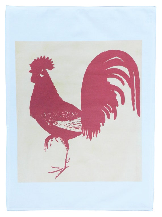 Cock of the Walk - Vintage Style Large Cotton Tea Towel