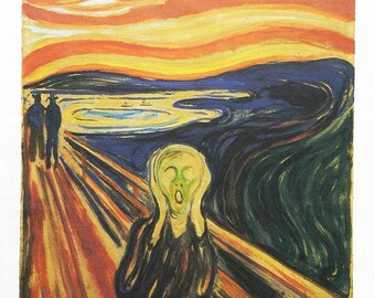 The Scream by Edvard Munch- Large Cotton Tea Towel