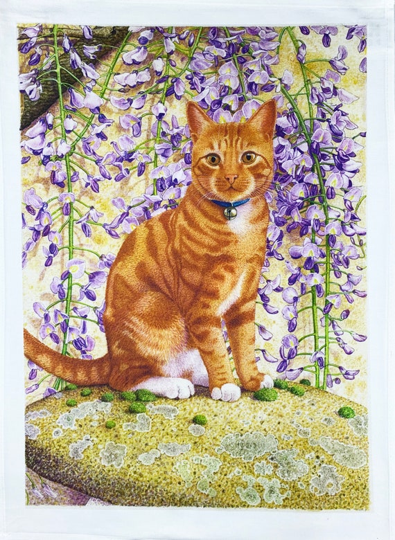 The Ginger Cat Large Cotton Tea Towel