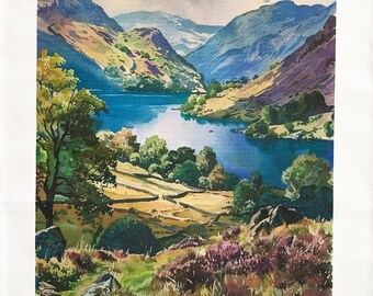 Scene from the Lake District large cotton tea towel