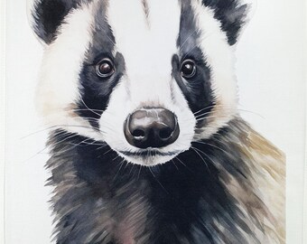 The Badger large cotton tea towel