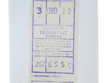 Bus Ticket Stub Cotton Tea Towel