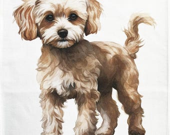 The Maltipoo large cotton tea towel