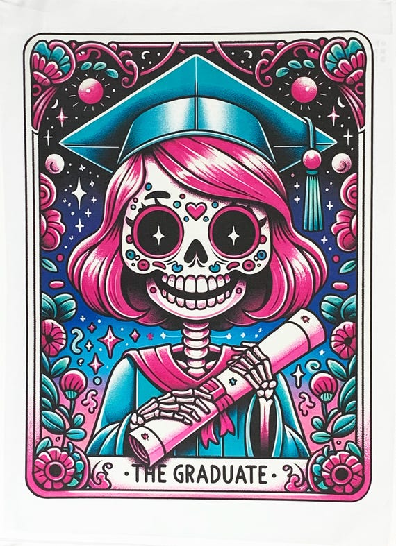 The Graduate Tarot Card Large Cotton Tea Towel